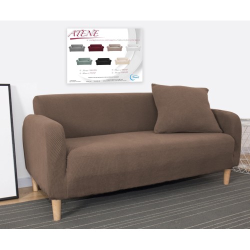 STRETCH SOFA COVER ATHENS universal BROWN bi-elastic