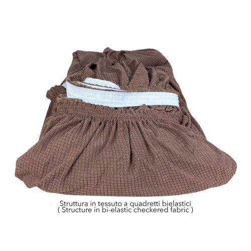 STRETCH SOFA COVER ATHENS universal BROWN bi-elastic