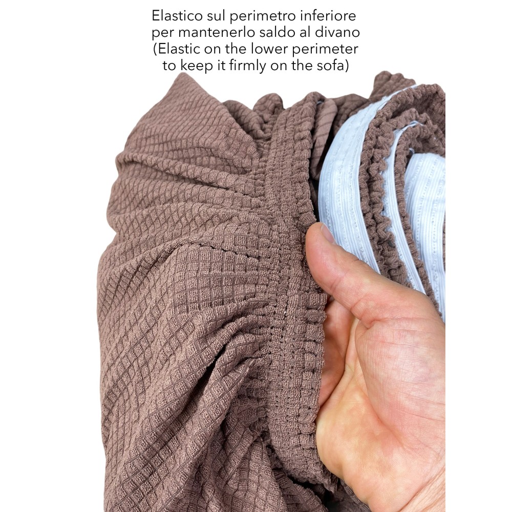 FUNDA DE SOFÁ ELÁSTICA ATHENS universal MARRÓN bi-elástica
