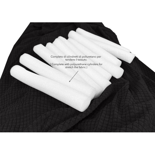 COPRIDIVANO elasticizzato ATENE universale NERO bielastico