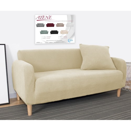 Couverture de canapé extensible ATHÈNES universel BEIGE biélastique