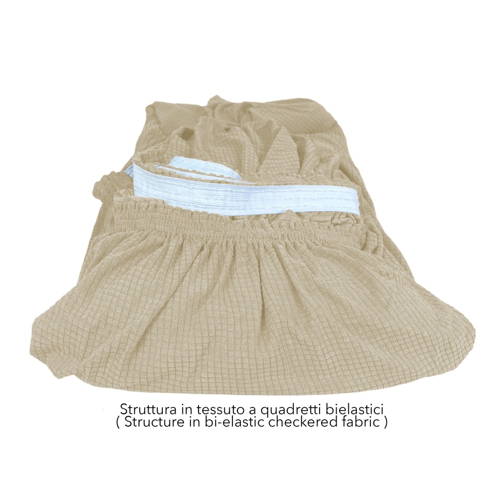 FUNDA DE SOFÁ ELÁSTICA ATHENS universal BEIGE bi-elástica