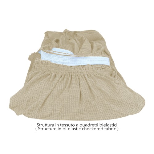 FUNDA DE SOFÁ ELÁSTICA ATHENS universal BEIGE bi-elástica