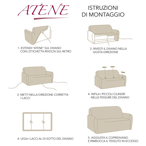 STRETCH SOFA COVER ATHENS universal BEIGE bi-elastic