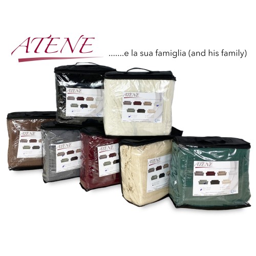 Couverture de canapé extensible ATHÈNES universelle BLANC LAIT bielastique