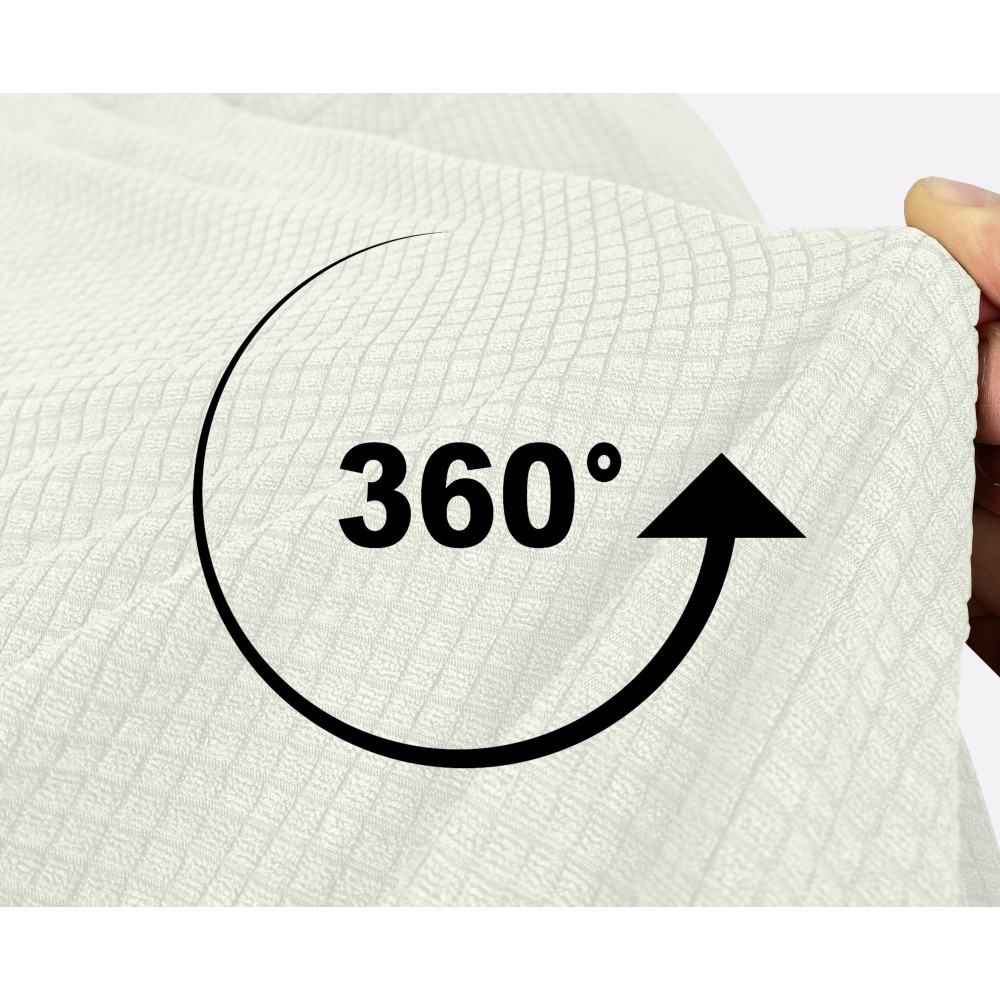 FUNDA DE SOFÁ ELÁSTICA ATHENS universal MILK WHITE bi-elástica