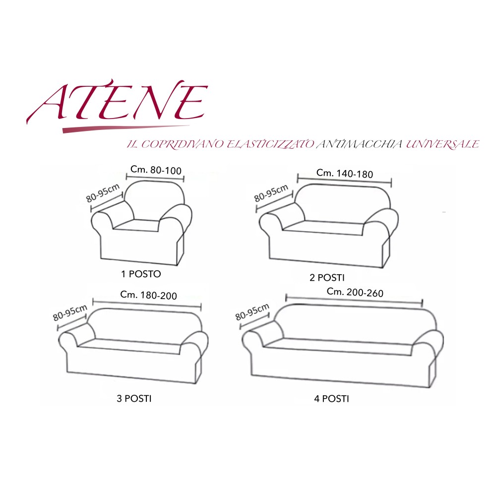 Couverture de canapé extensible ATHÈNES universel GRIS biélastique