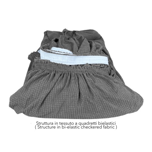 FUNDA DE SOFÁ ELÁSTICA ATHENS universal GRIS bielástico