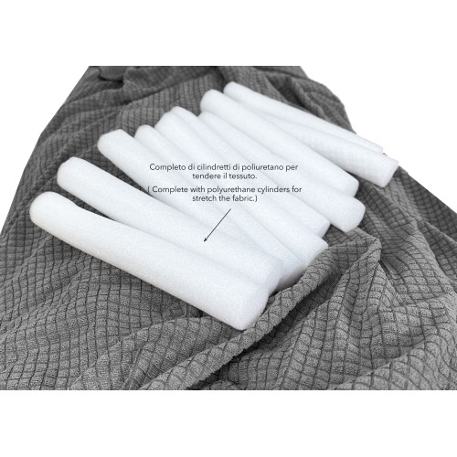 Couverture de canapé extensible ATHÈNES universel GRIS biélastique