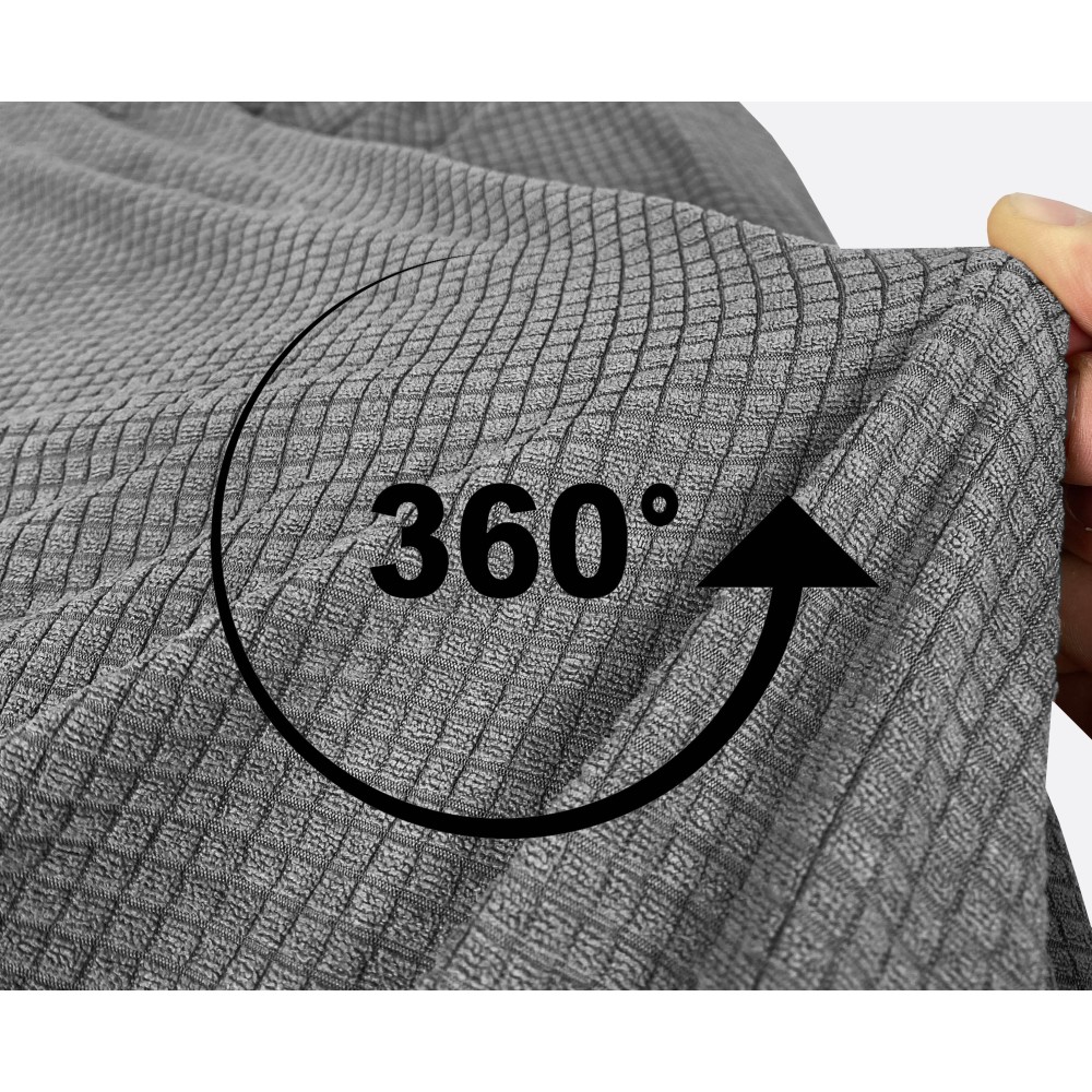 Couverture de canapé extensible ATHÈNES universel GRIS biélastique