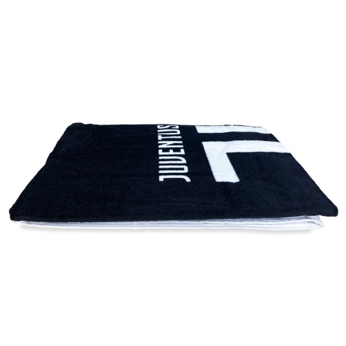 SERVIETTE DE PLAGE sport JUVE ÉCRITS taille CM.70X140 original JUVENTUS AVEC SAC À DOS ET carte postale TURIN EST