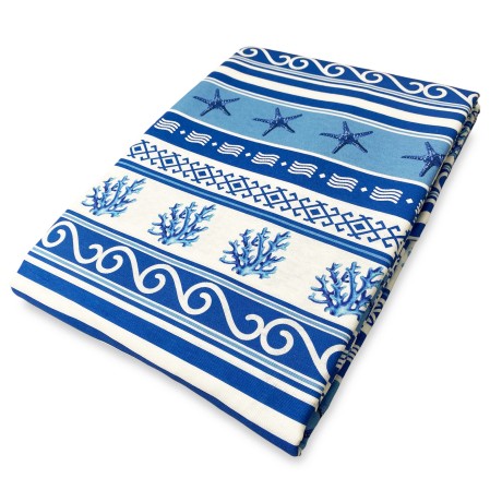 tissu grec mer bleue