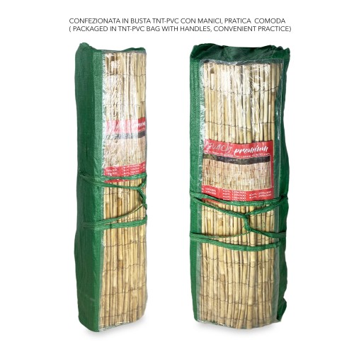 ARELLA PRIVACY Premium © in bamboo WATTLE ARELLE CANNE diameter up to 1 cm. for Shade Fence in 8 SIZES