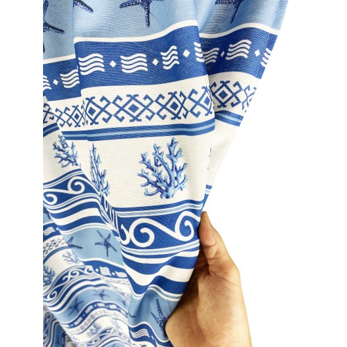 TENDA GRECIA BLU cm.160X300 confezionata MADE in ITALY