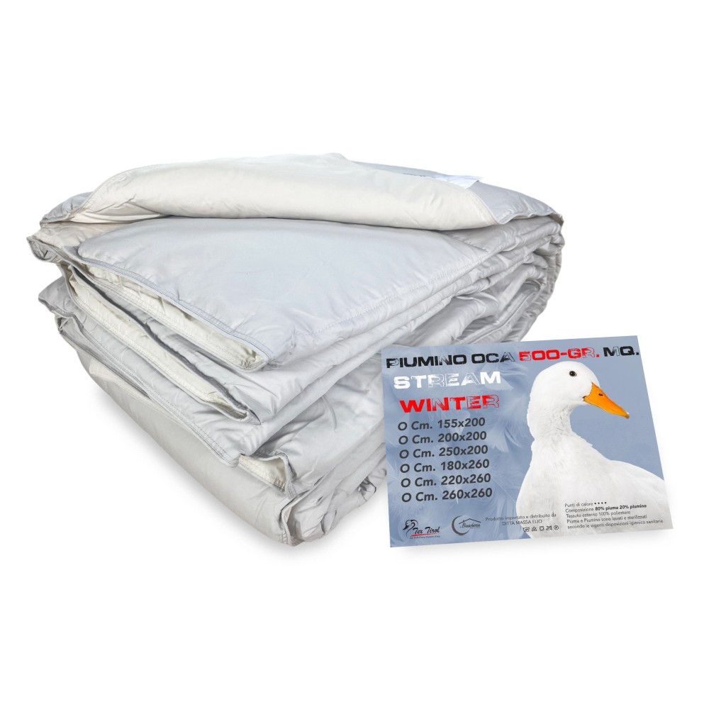 VESTE EN DUVET D'OIE Stream 500 GR. 80% PLUME D'OIE 20% DUVET D'OIE Bicolore