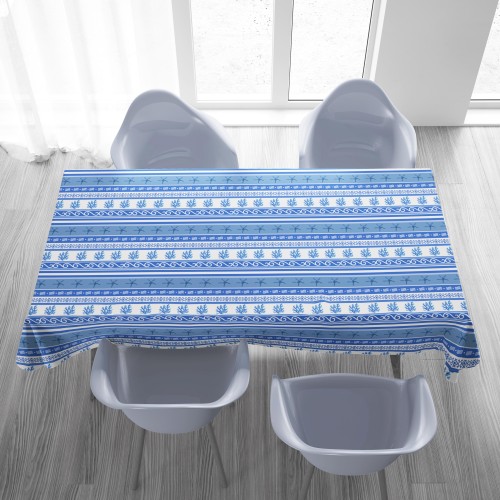 BAUMWOLLE TISCHDECKE meer meer GRIECHENLAND BLAU