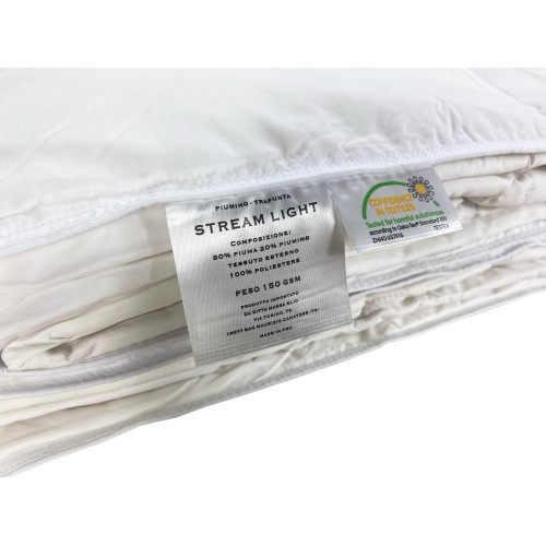 OCA Stream Light Sommer Daunenjacke 150 GR. 80% GÄNSEFEDERN 20% GÄNSEDAUNEN ZWEIFARBIG