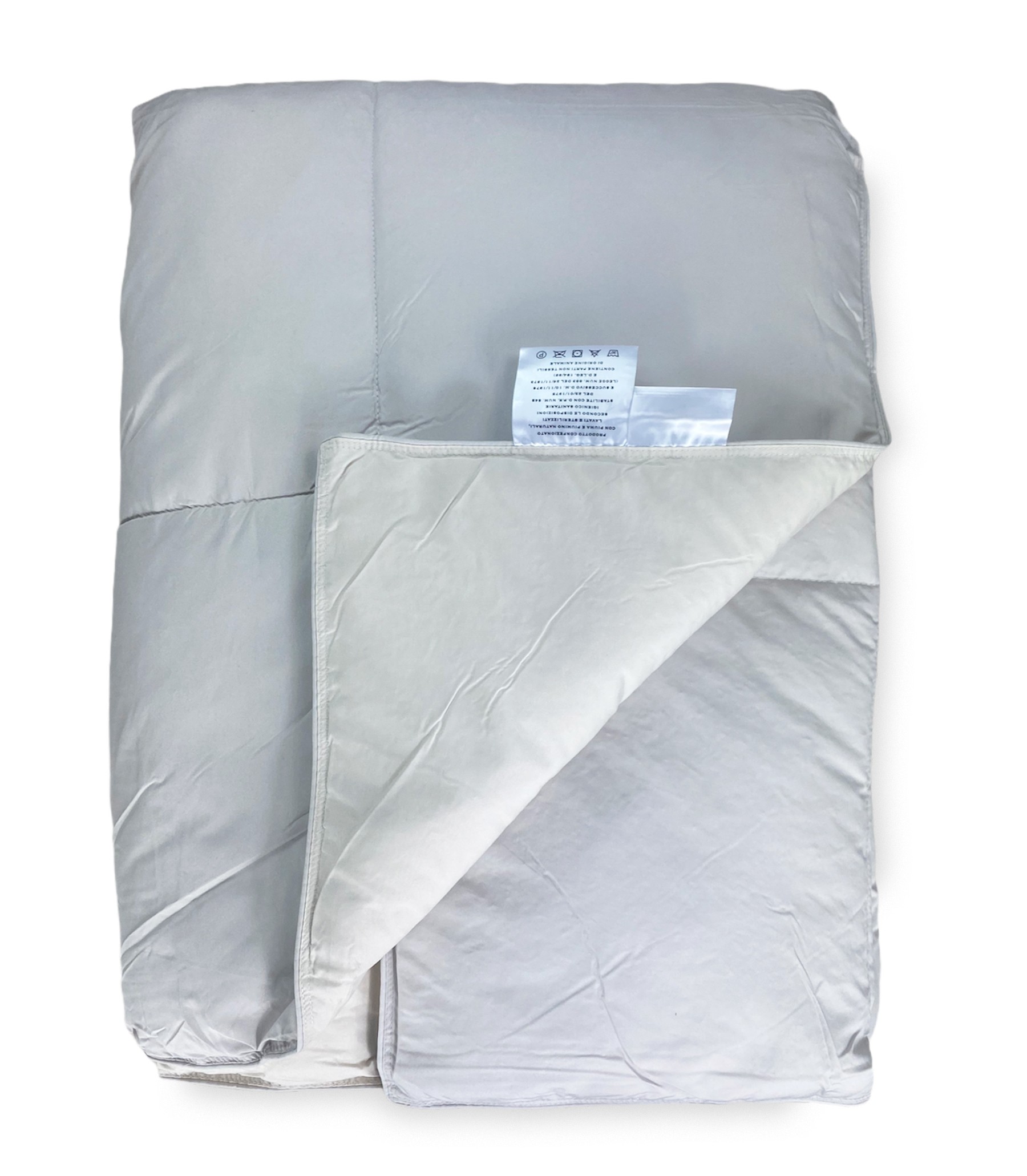 Piumone Bassetti In Piuma D'Oca Rigenerata - Una Piazza 155x200cm | 20% Piumino, 80% Piuma | Tessuto Cotone | Made In Italy