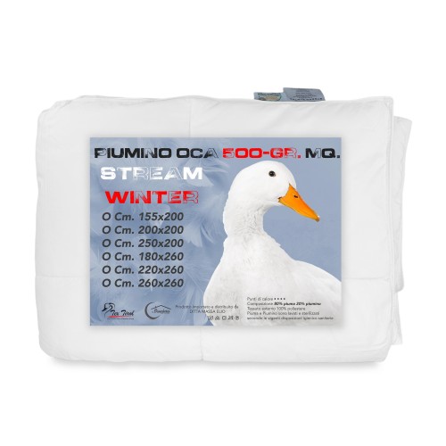 EDREDÓN OCA STREAM 500 GR. 80% PLUMÓN DE GANSO 20% PLUMÓN DE OCA Blanco