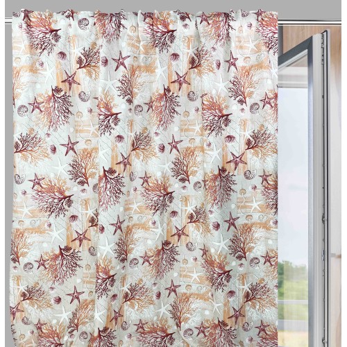 TENTE loneta mer MARINO corail ROUGE cm. 150x280 MADE IN ITALY