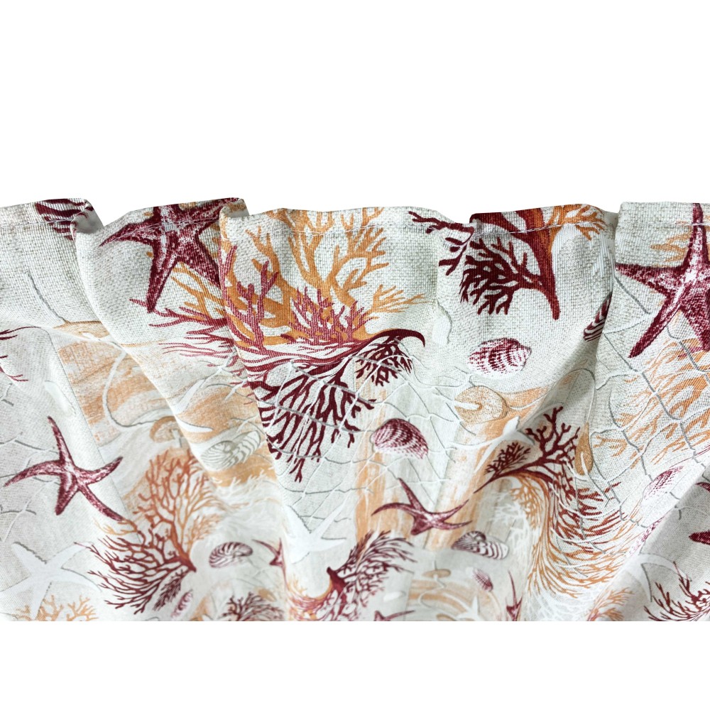 TENDA loneta mare MARINO coralli ROSSO cm. 150x280 MADE IN ITALY