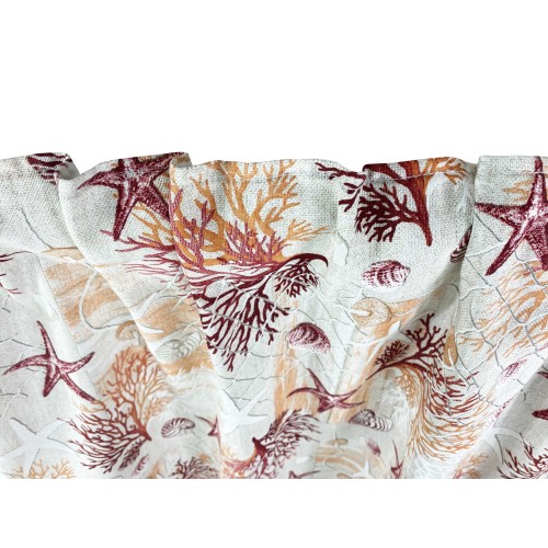 TENTE loneta mer MARINO corail ROUGE cm. 150x280 MADE IN ITALY