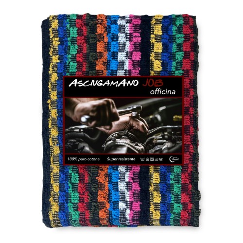 LOT de serviette éponge MULTICOLOR travail ATELIER FONCÉ cm. 50X70 avec sac WASHY