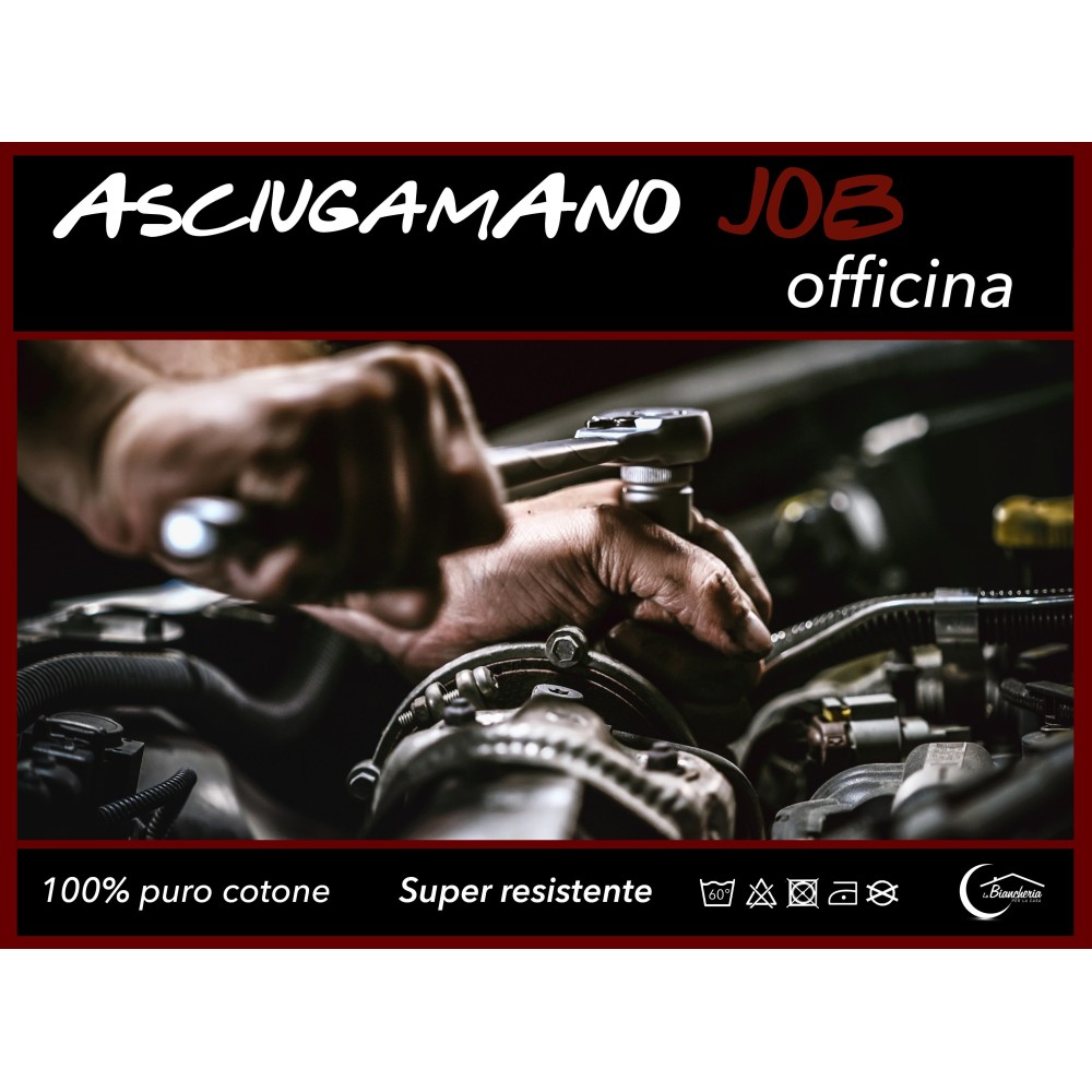 SET 6 ASCIUGAMANI salvietta SPUGNA MULTICOLOR lavoro OFFICINA SCURI cm. 50X70 con sacco WASHY