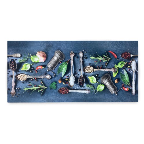 ALFOMBRA Corredor de cocina Corredor antideslizante CUCHARAS y ESPECIAS made in Italy