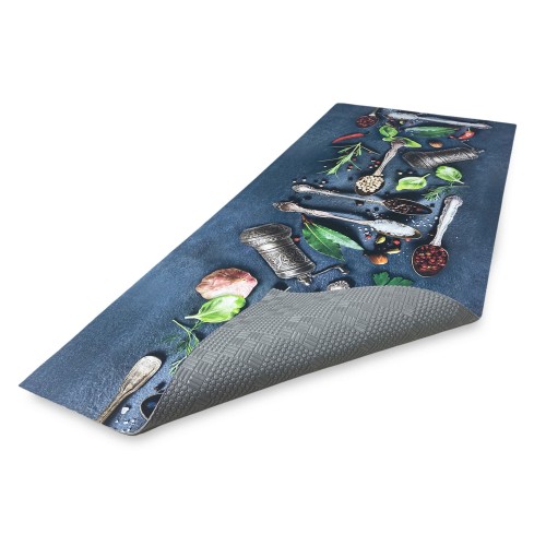 TAPPETO Runner da CUCINA Passatoia Antiscivolo CUCCHIAI e SPEZIE made in Italy
