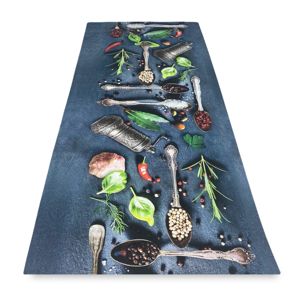 ALFOMBRA Corredor de cocina Corredor antideslizante CUCHARAS y ESPECIAS made in Italy
