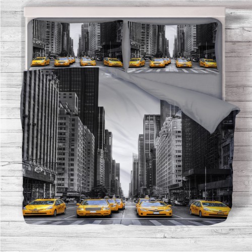 Duvet Cover Sateen HD PHOTOGRAPHIC NEW YORK Taxi