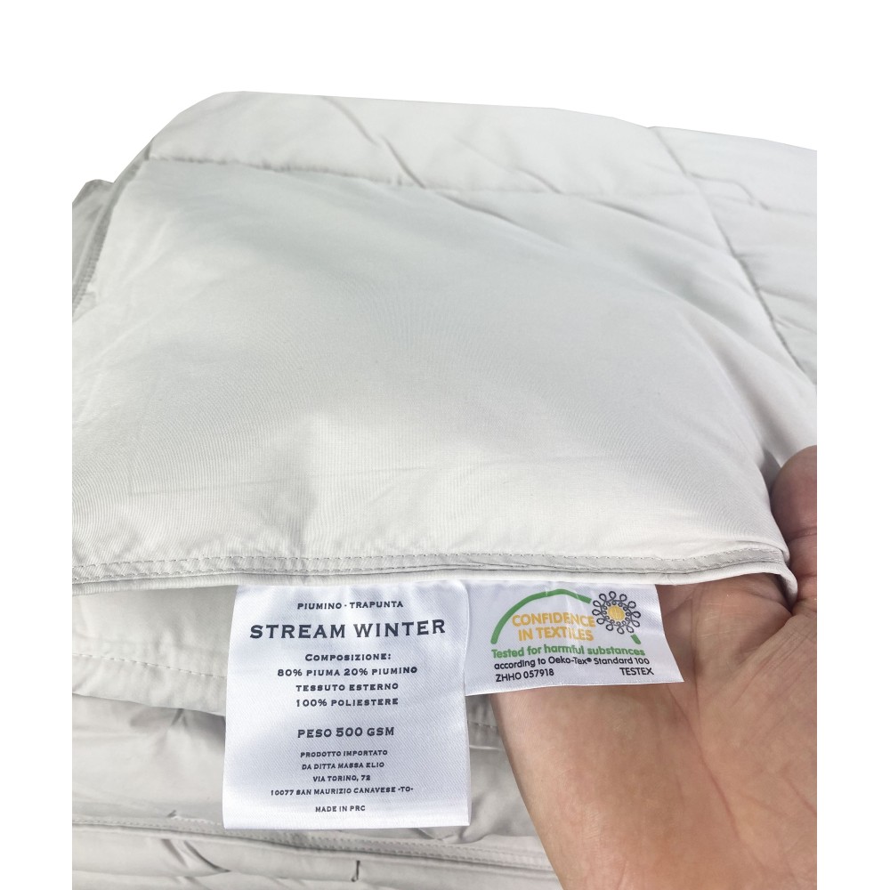 TRAPUNTA in piuma OCA Stream 500 GR. 80% PIUMA OCA 20% PIUMINO OCA Bicolore