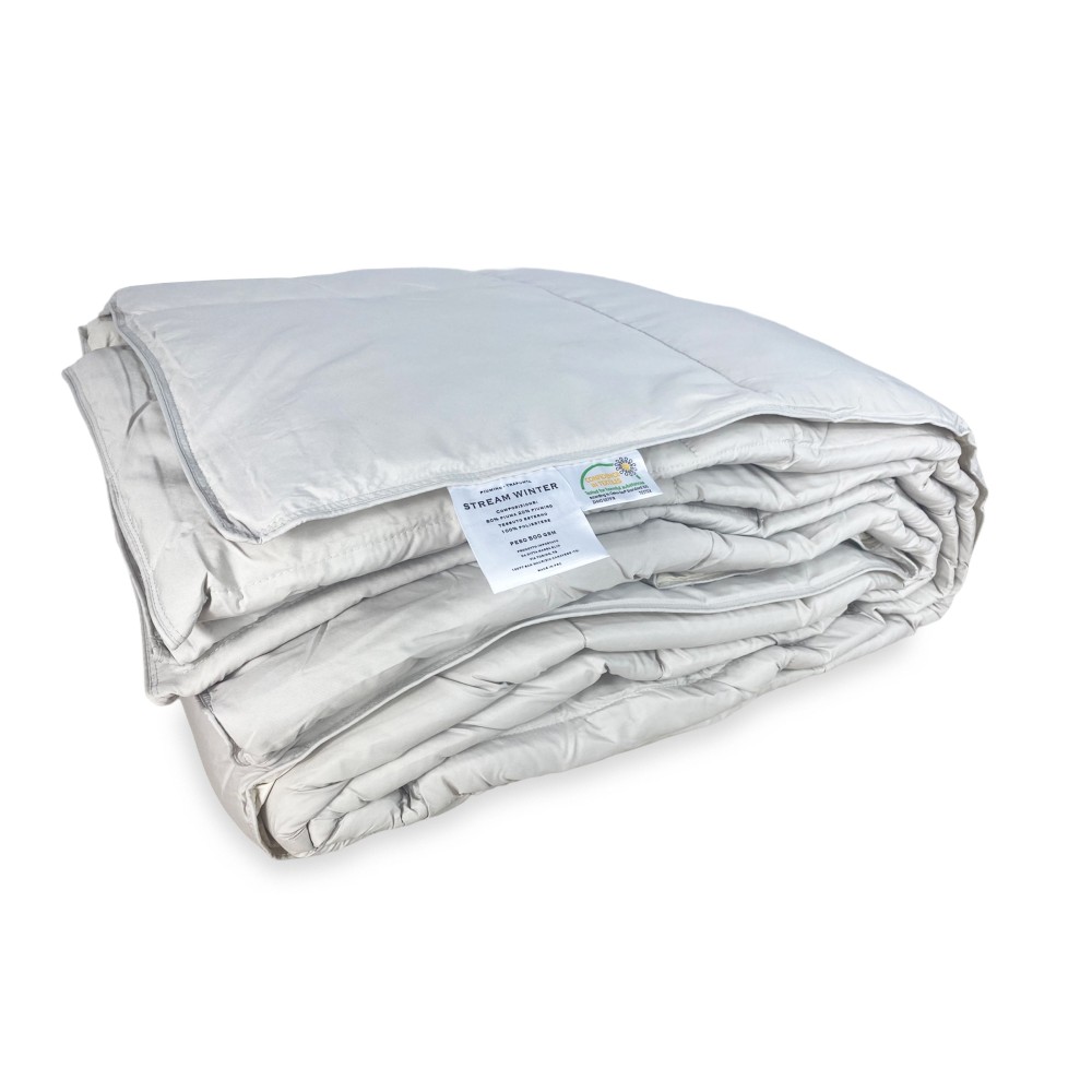 QUILT en aval OCA Stream 500 GR. 80% PLUME D’OIE 20% DUVET D’OIE Bicolore