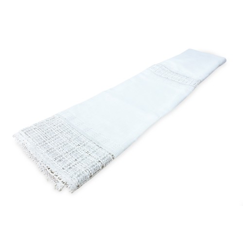 TENDA tendaggio EGITTO con PIZZO macramè bianco cm. 140x290