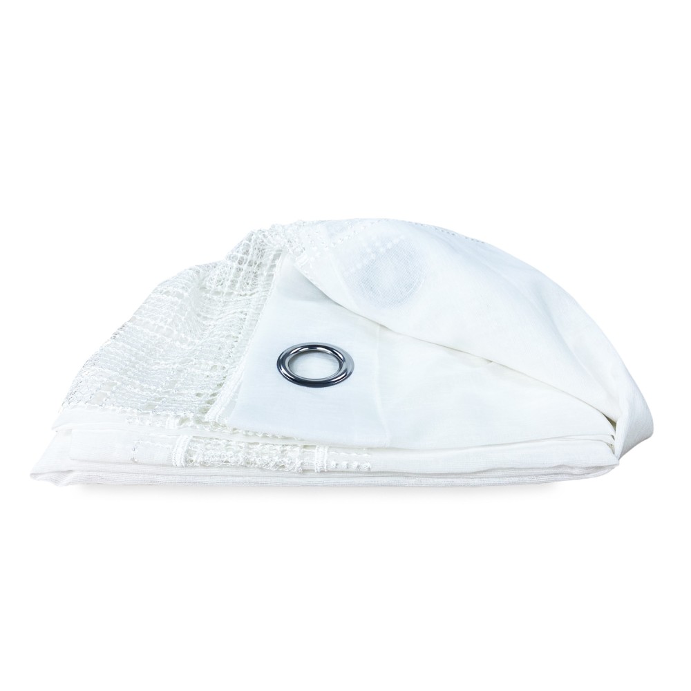 CURTAIN EGITTO curtain with white macramé lace cm. 140x290 mm