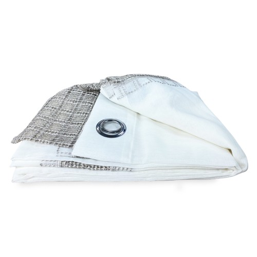 EGYPT Vorhang mit grauem Makramee LACE cm. 140x290 mm