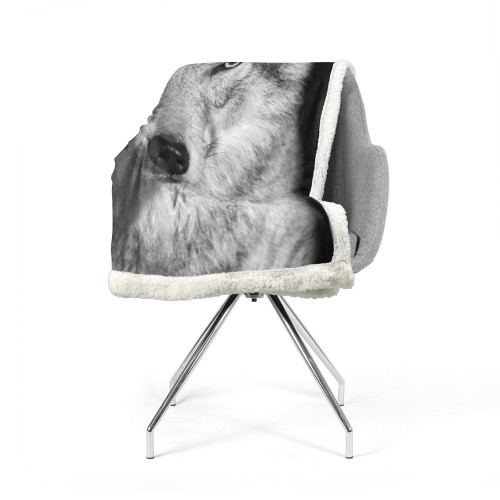 PLAID FLEECE Decke Sherpa Fantasy HD WOLF weiß