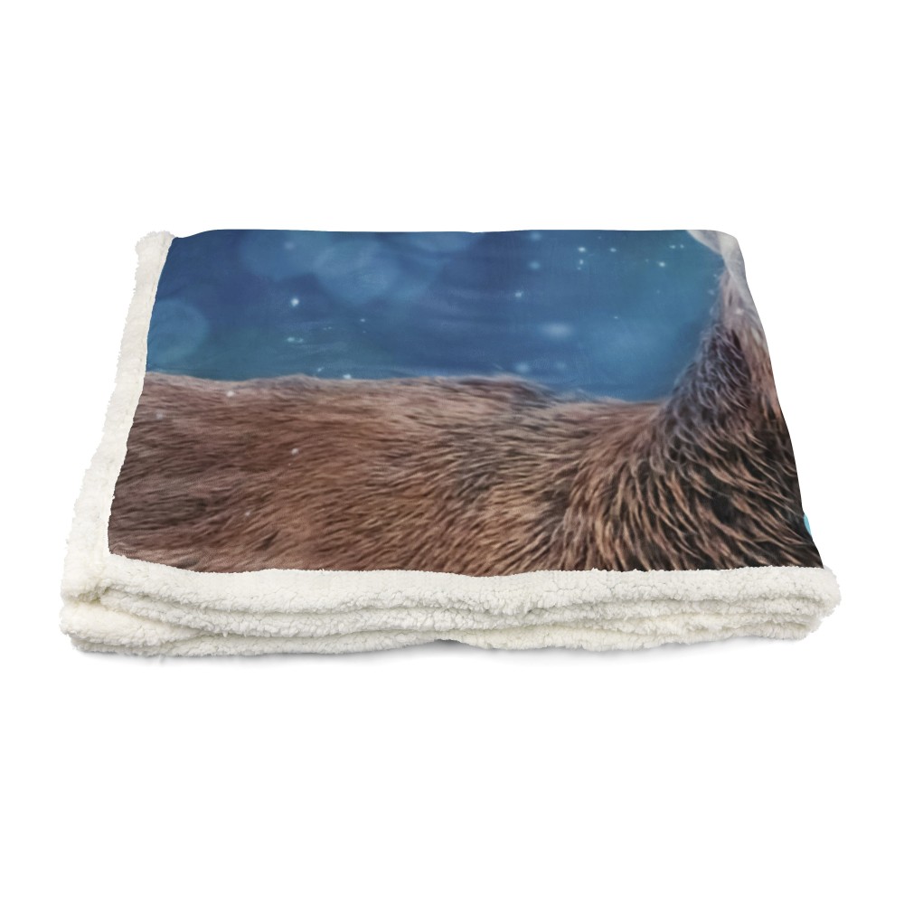 PLAID coperta IN PILE SHERPA fantasy HD CERVO