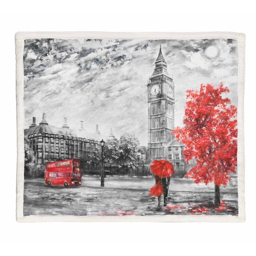 PLAID Fleecedecke Sherpa Fantasy HD Painted London