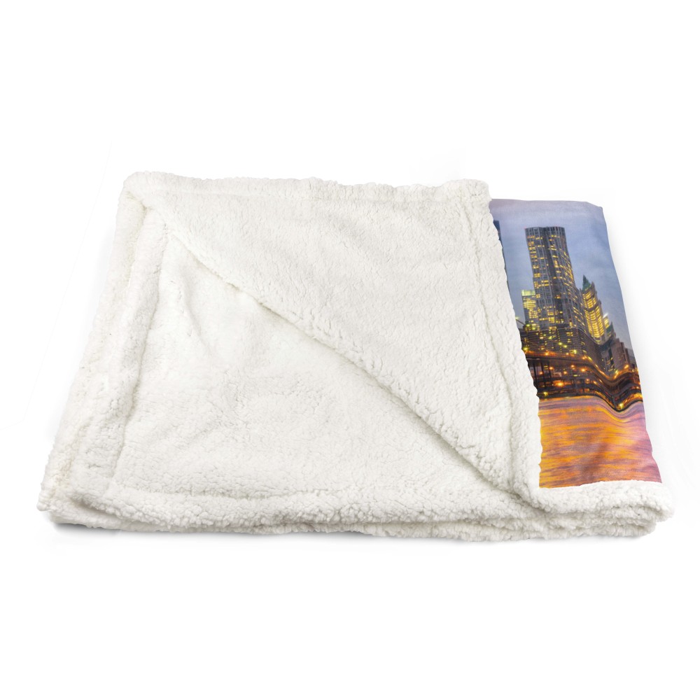 PLAID Decke Fleece Sherpa Fantasy HD Brooklyn Brücke