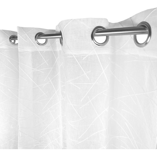 GIUSY zeitgenössischer Vorhang in Unifarbe WEISS cm. 140X280 verpackt