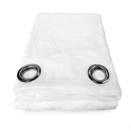 GIUSY zeitgenössischer Vorhang in Unifarbe WEISS cm. 140X280 verpackt