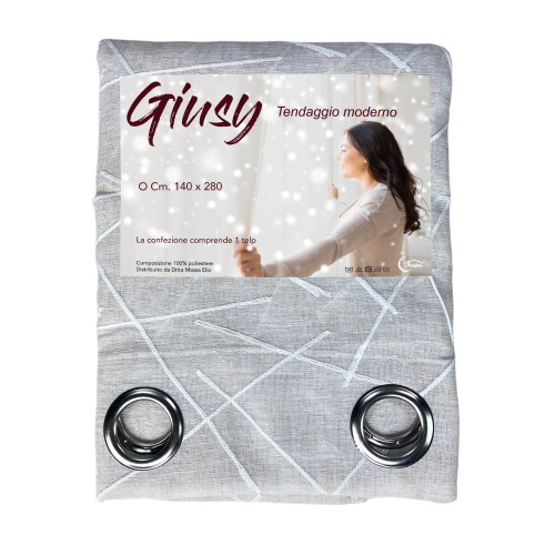 GIUSY TENTE moderne en couleur unie BEIGE cm. 140X280 emballé