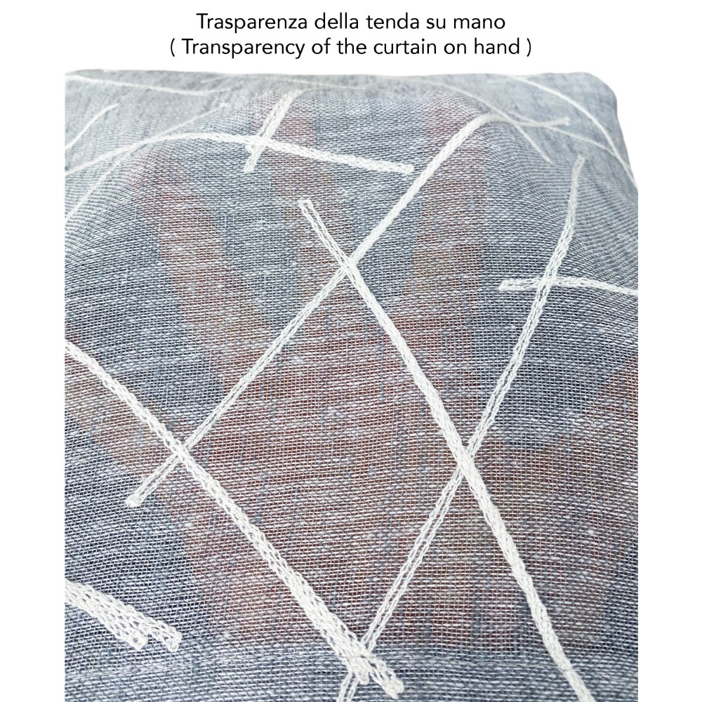 GIUSY zeitgenössischer Vorhang in der Unifarbe GREY cm. 140X280 verpackt