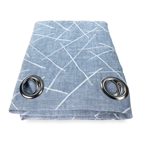 GIUSY contemporary curtain in solid color GREY cm. 140X280 Packaged