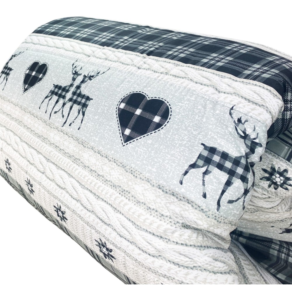 QUILT © BOW COASSOLO gray TYROLEAN winter made in Italy