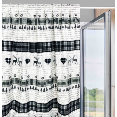 TENTE TYROLIENNE COASSOLO GRIGIO en style montagnard CM. 150X280 fabriqué en Italie