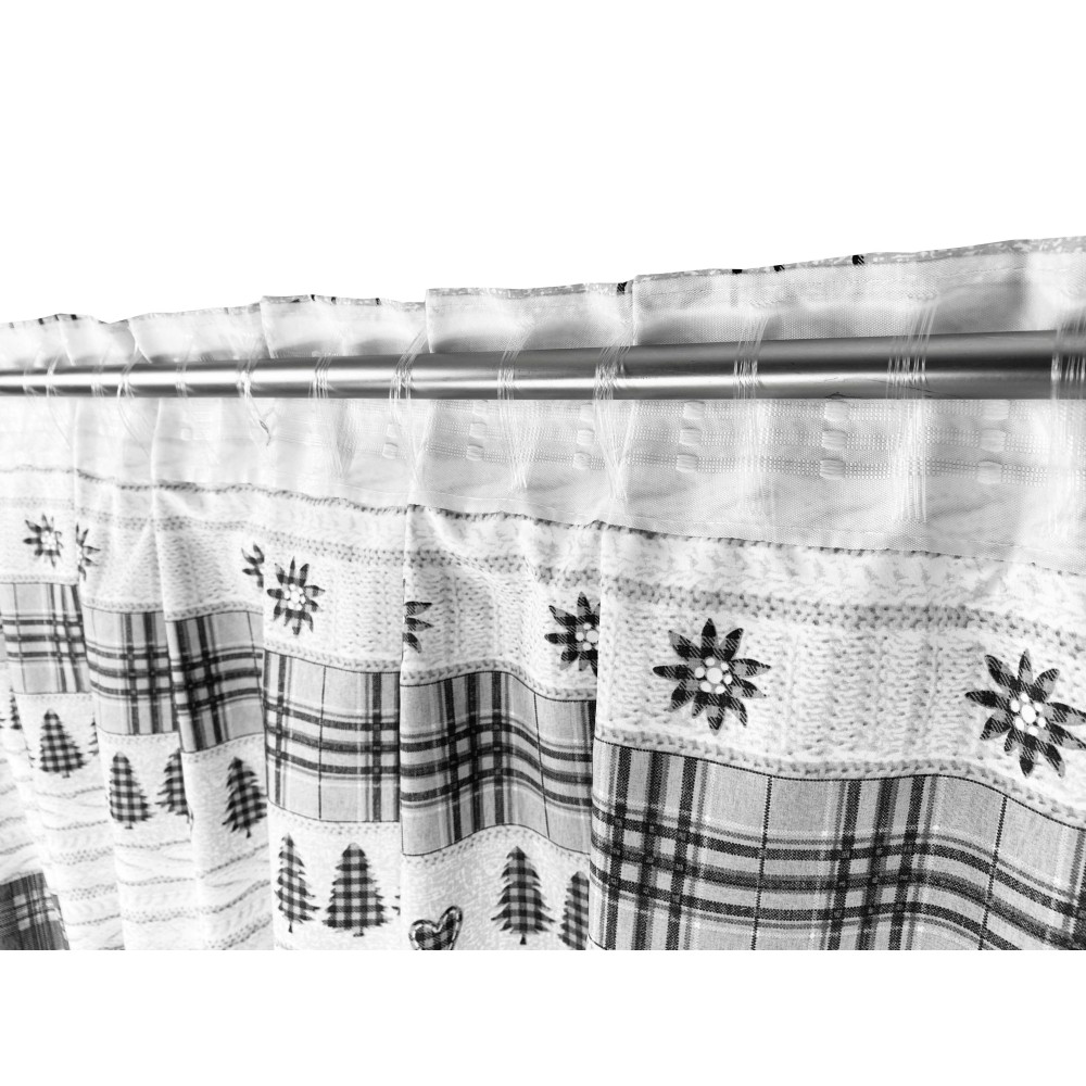 TENDA TIROLESE COASSOLO GRIGIO in stile montanaro CM. 150X280 made in italy