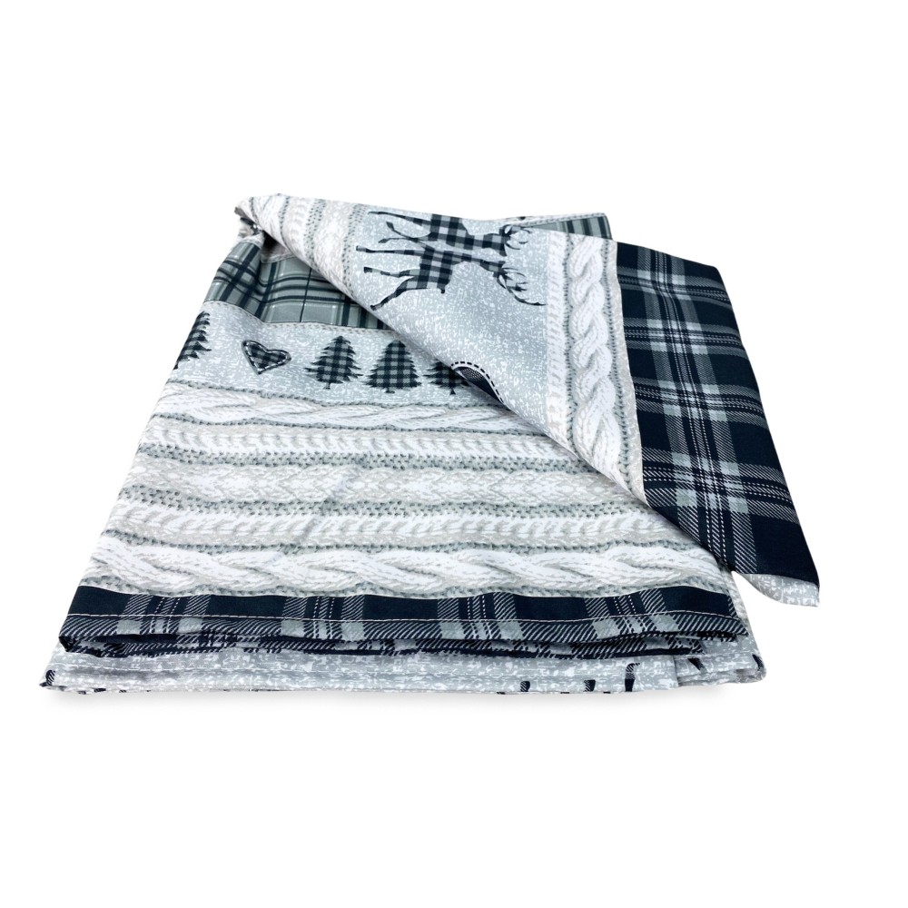 TENTE TYROLIENNE COASSOLO GRIGIO en style montagnard CM. 150X280 fabriqué en Italie